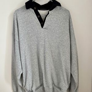 Grey Brandy Melville Oversized Crew